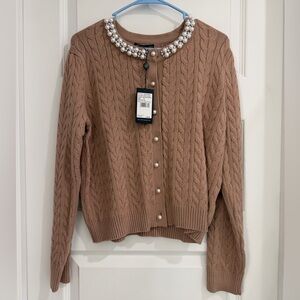 NWT Pearl Neck Sweater